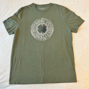 Lucky Brand Men's Green Clover Graphic Tee